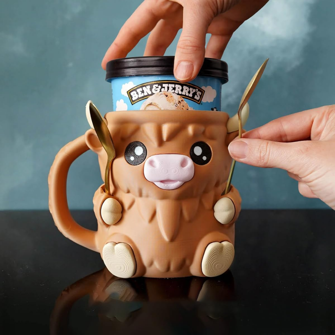 Anti-Drip Ice Cream Holder (Cow Design)