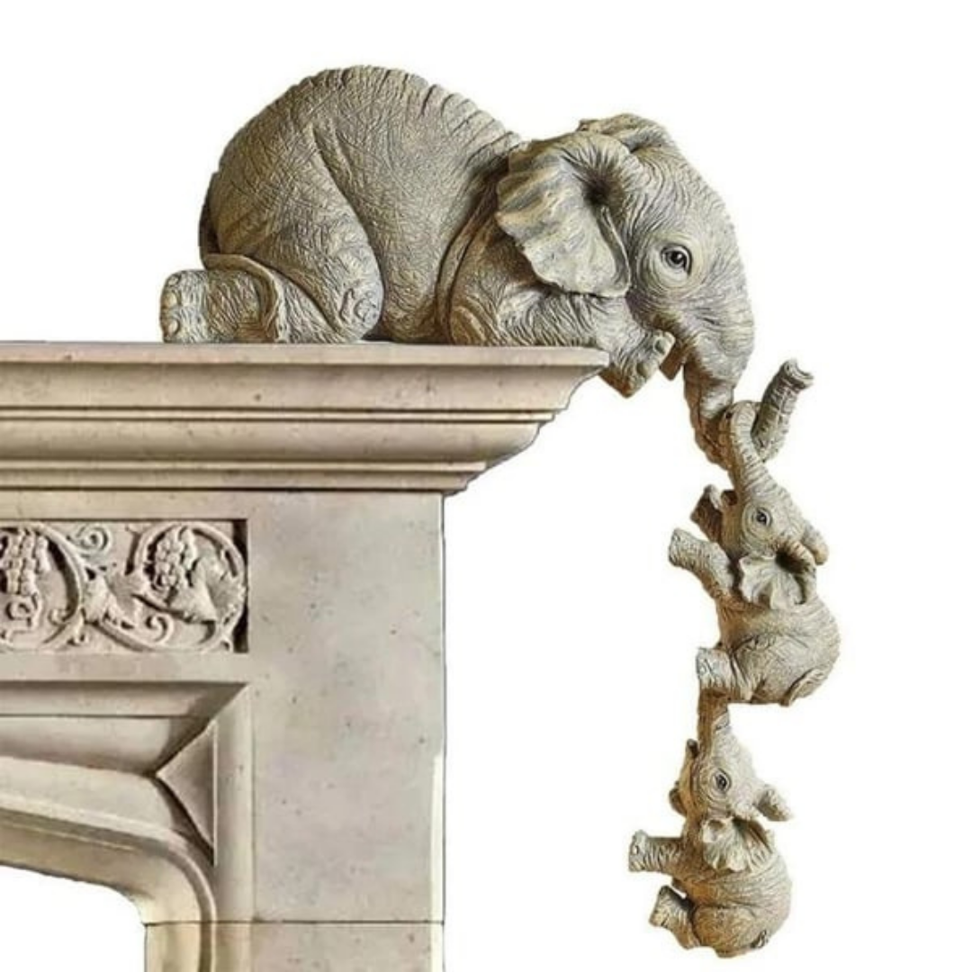 Elephant-Shaped Resin Ornament – A Symbol of Close Family Bonds
