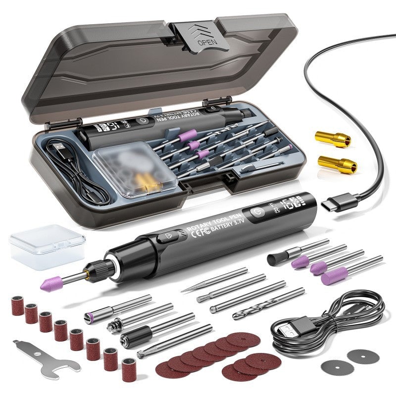 Professional Electric Multitool Set - Digital Speed Display - Built-in LED Light