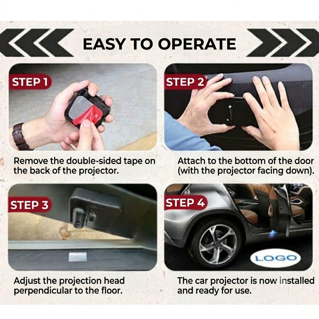 Car Door Logo Projector Light Set | 1 Set (2 Pcs)