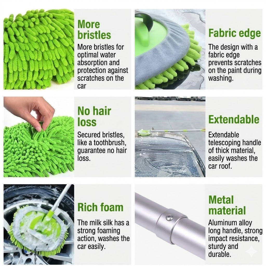 Telescopic car wash mop