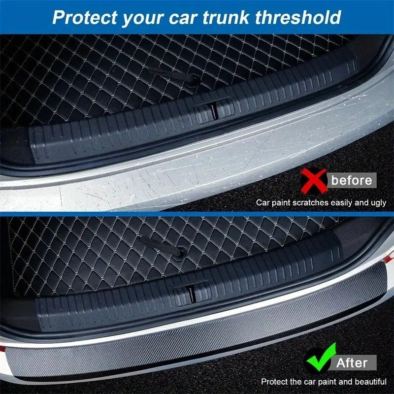 Car Door Protector Film – Scratch-Resistant & Anti-Collision 3D Carbon Fiber Vinyl Wrap with Self-Adhesive Backing