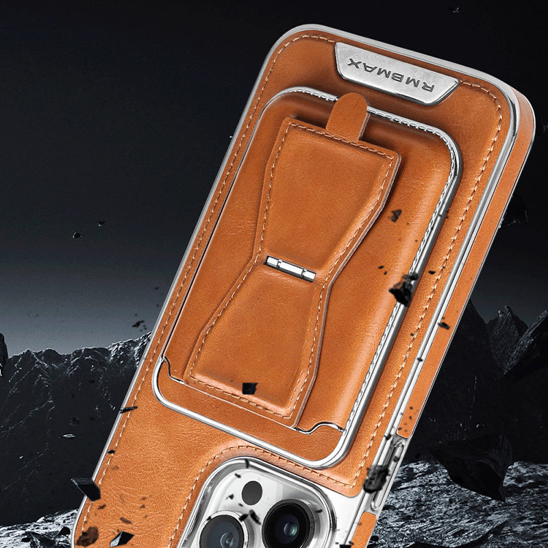 Magnetic Leather iPhone Case with Card Holder