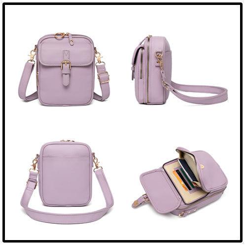 Women's Small Square Crossbody Bag – Elegant Box-Style Shoulder Bag