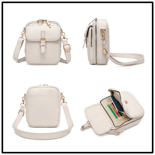 Women's Small Square Crossbody Bag – Elegant Box-Style Shoulder Bag