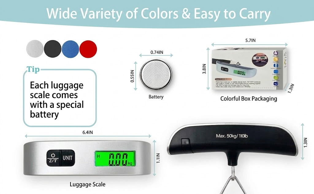 Portable Luggage Scale with LCD Display