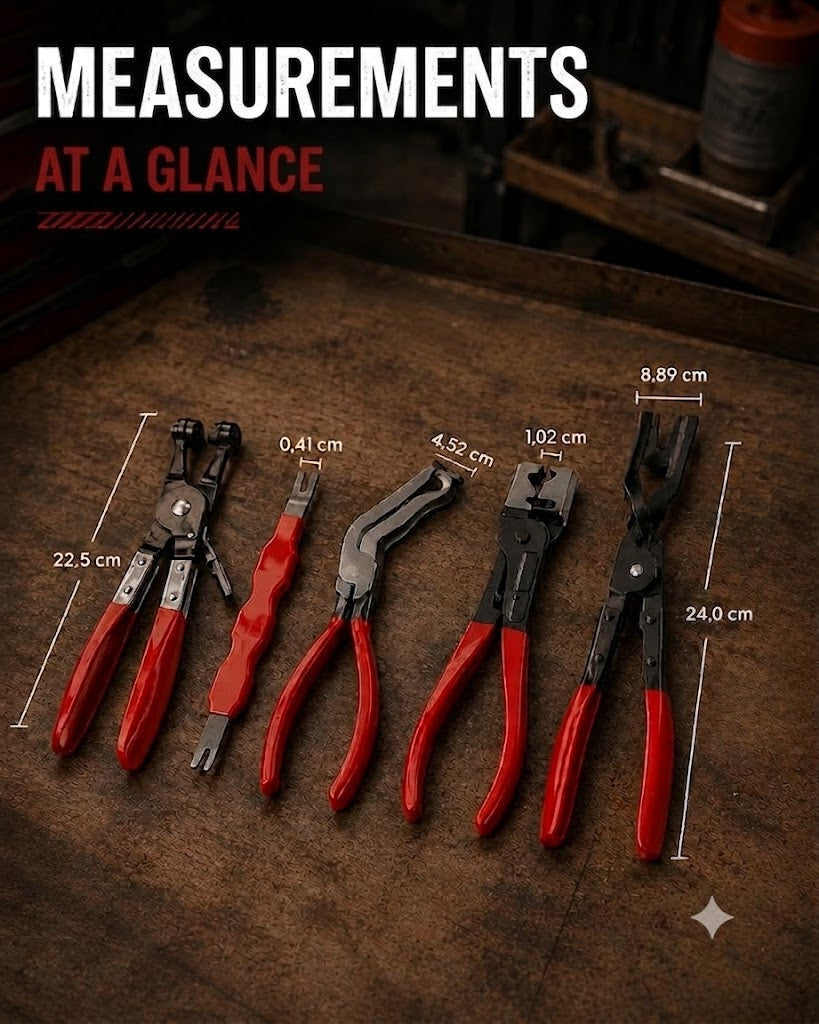 ProReach 5-Piece Electrical Connector Disconnect Pliers Set – Specialized Automotive & Electrical Tool