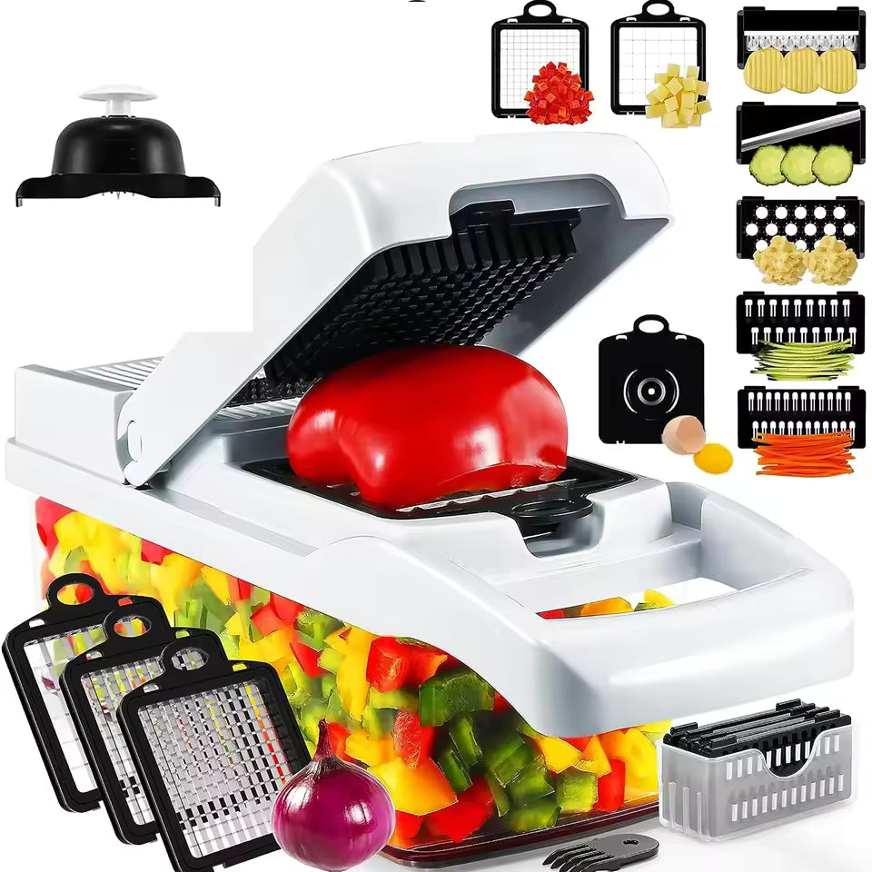 Multifunctional Vegetable Chopper and Slicer (Incl. Attachments)