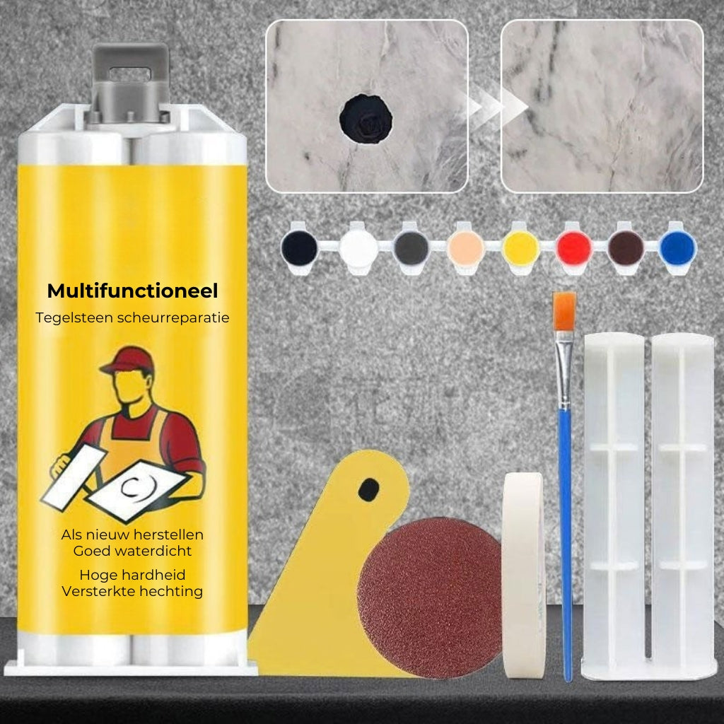 Tile Repair Kit – Restore Cracks & Chips Like New – Waterproof & Colorfast – For Ceramic, Stone & Porcelain