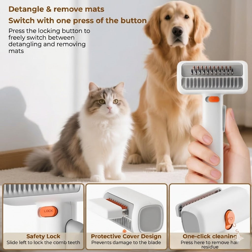 2-in-1 Pet Dematting Brush