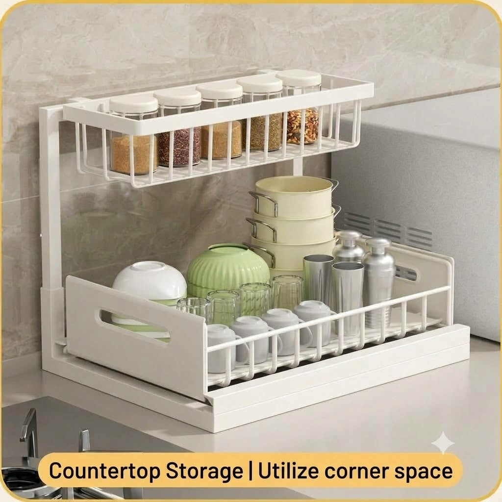 2-Tier Pull-Out Under-Sink Organizer