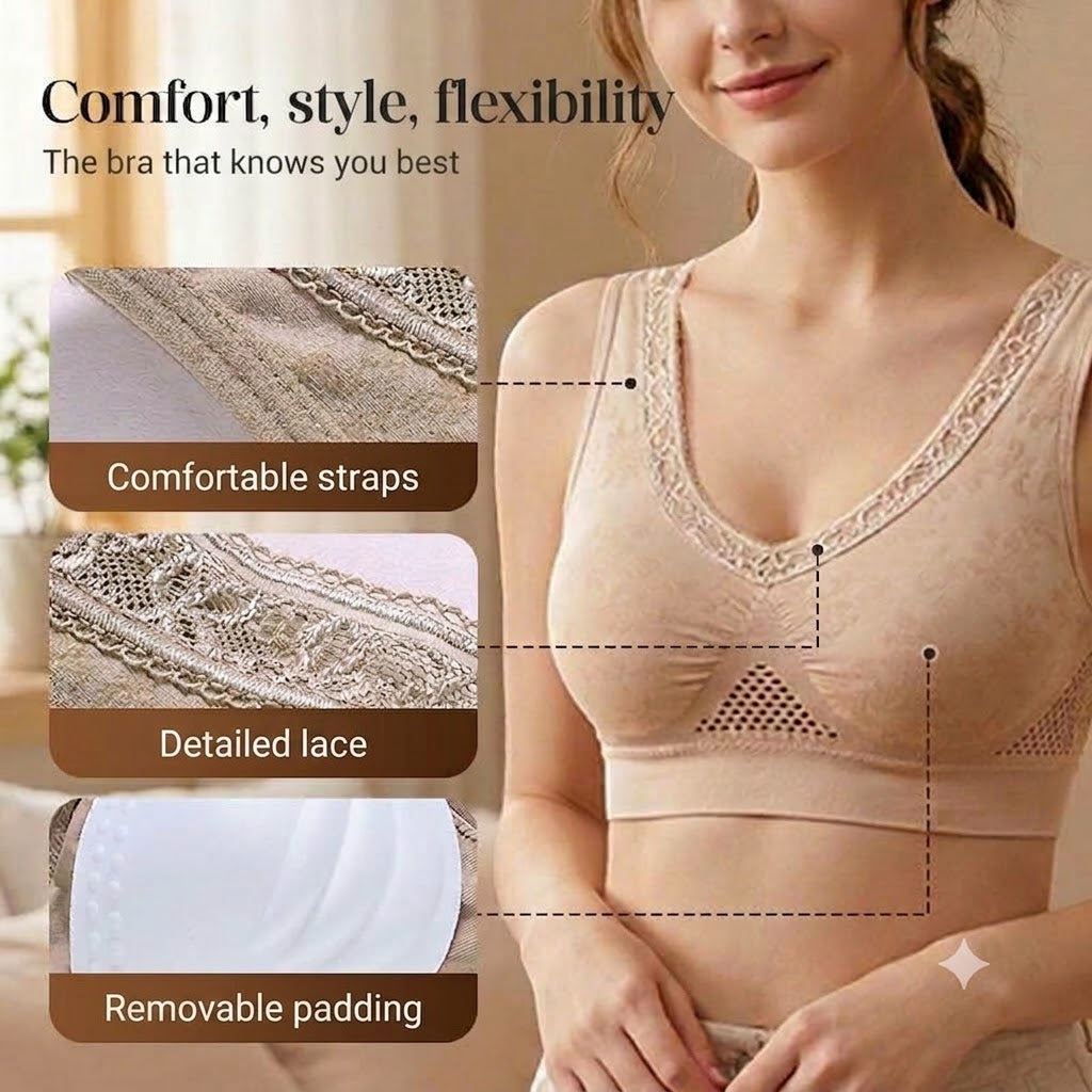 Comfortable Closure-Free Shaping Bra – Made of Pure Cotton