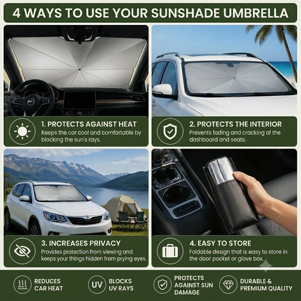 Foldable Windshield Sun Shade – Effective UV Protection and Sun Shielding for Cars 🚗☂️
