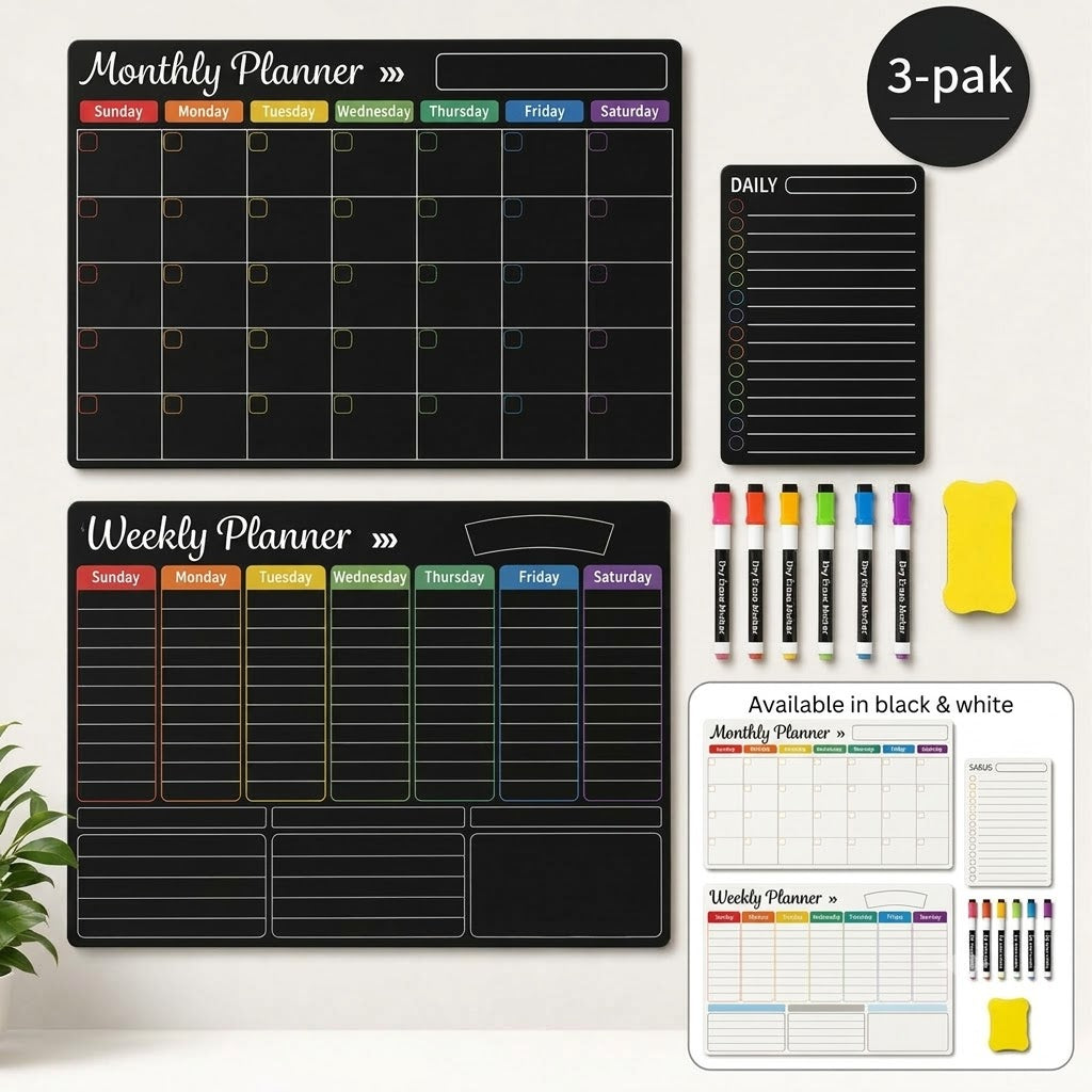 Magnetic Family Planner – Monthly, Weekly, and Daily Schedule