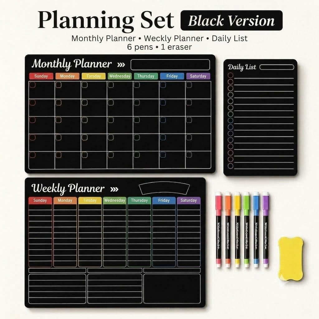 Magnetic Family Planner – Monthly, Weekly, and Daily Schedule