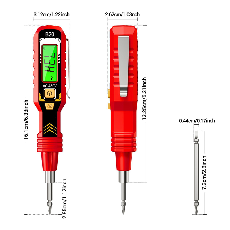 Digital Non-Contact Voltage Tester (LCD Display)