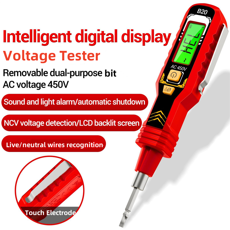 Digital Non-Contact Voltage Tester (LCD Display)