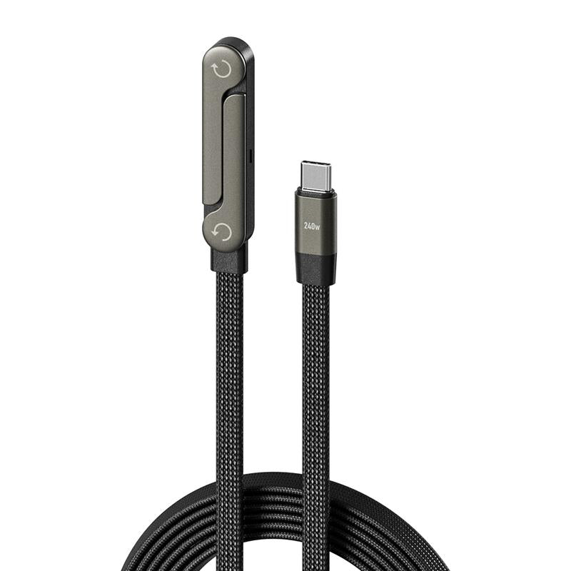 2-in-1 Type-C Charging Cable with Invisible Stand - 240W Super Fast Charging