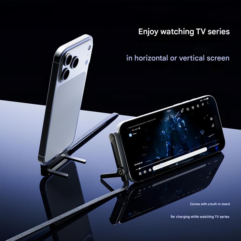 2-in-1 Type-C Charging Cable with Invisible Stand - 240W Super Fast Charging