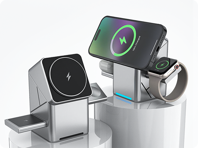 3-in-1 Foldable Magnetic Wireless Charging Station