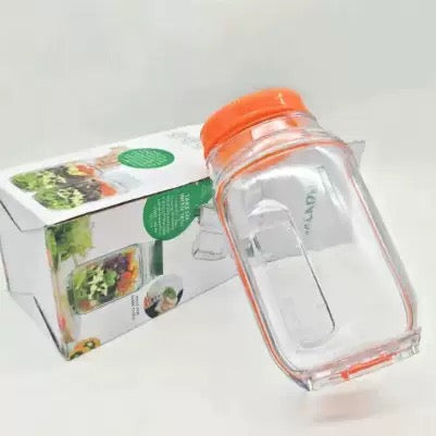 Salad Box to Go - Leakproof Lunch Box with Compartments & Dressing Container (Dishwasher Safe)
