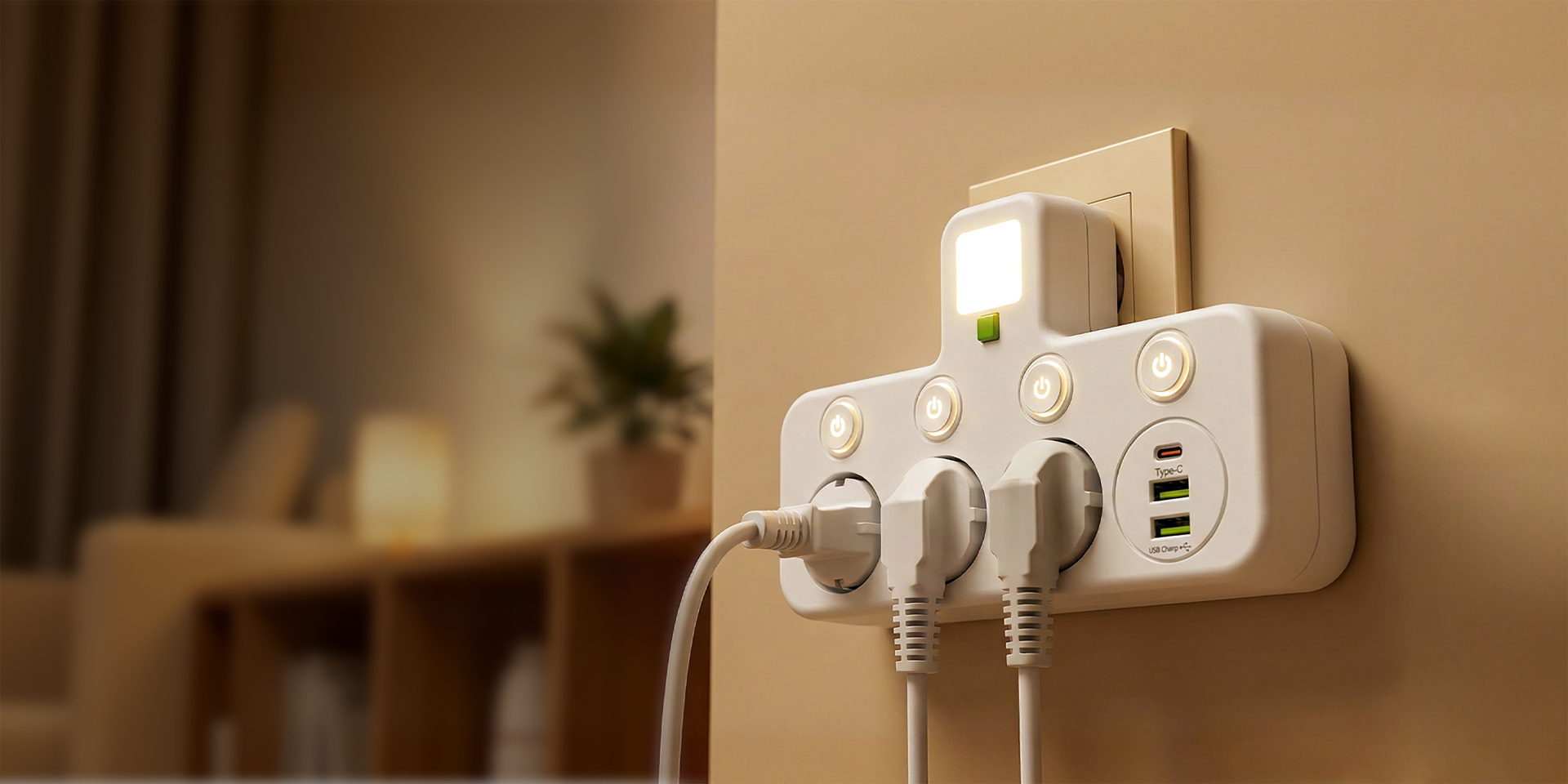 Multi-port EU Socket Adapter