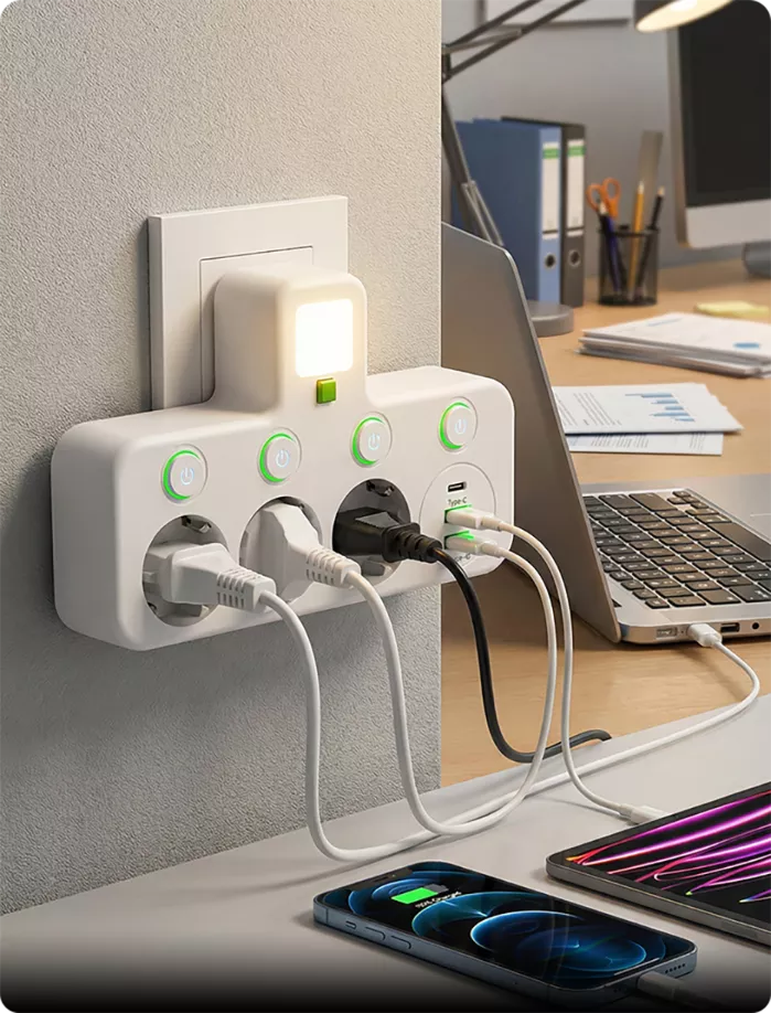 Multi-port EU Socket Adapter