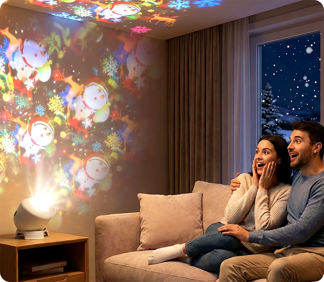 Rotating LED Projector Lamp – Dynamic Ambient Lighting