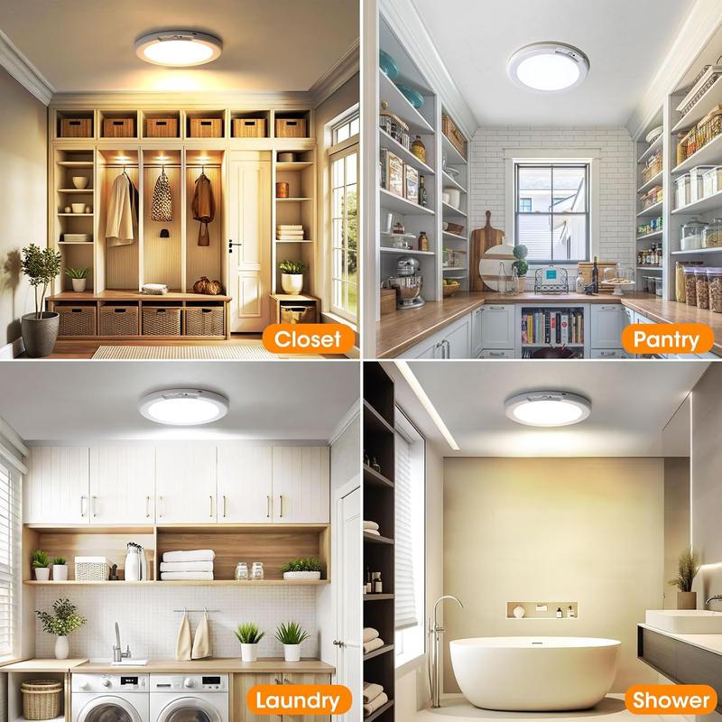 Rechargeable Ceiling Light with Motion Sensor - Wireless - Remote Control Included