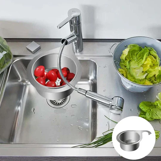 Stainless steel swan-shaped sink filter (2-pack)