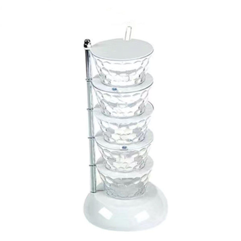 360° Rotating Spice Jar Set – Compact Spice Organizer for Kitchen Countertop – Spoons Included