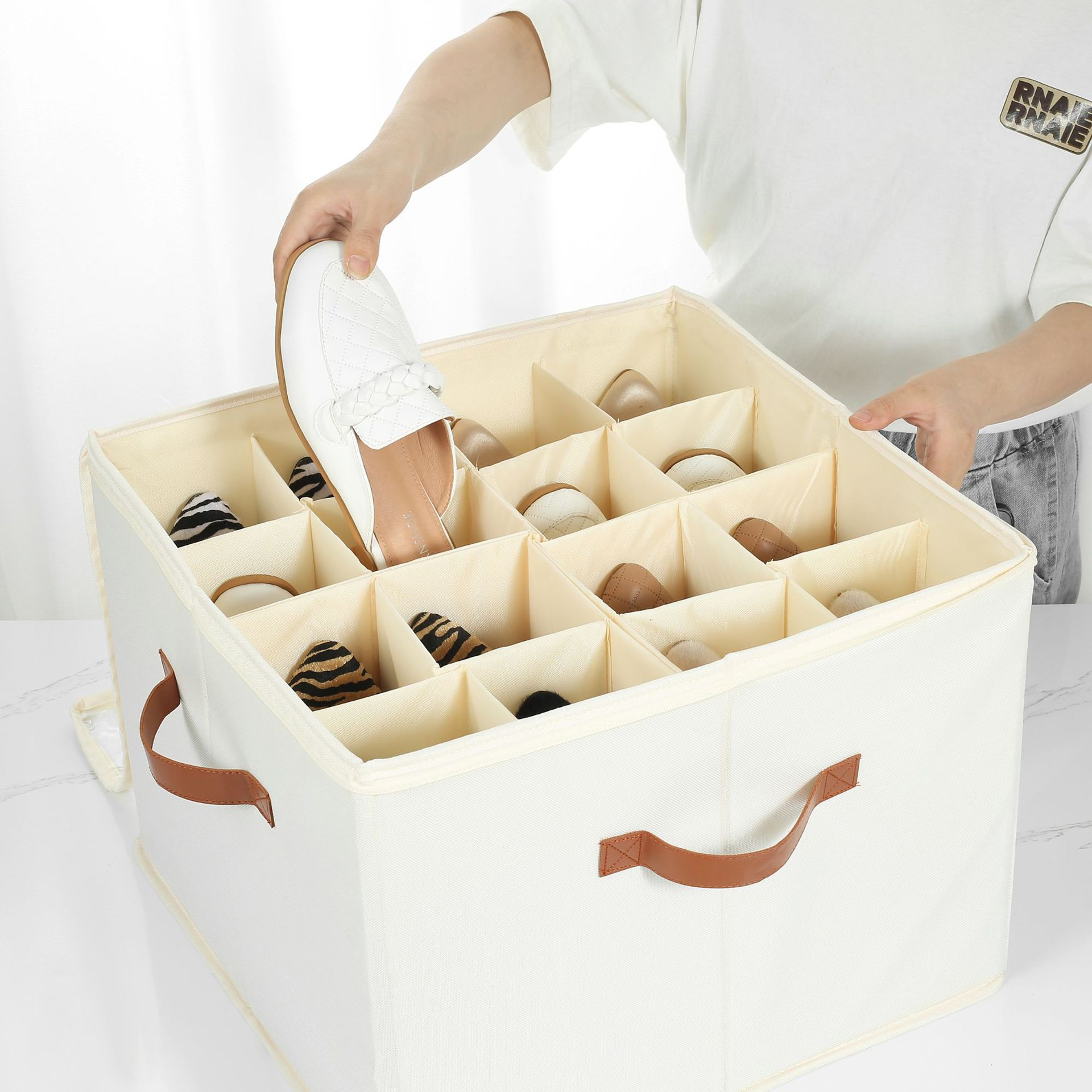Foldable Fabric Shoes Storage Box