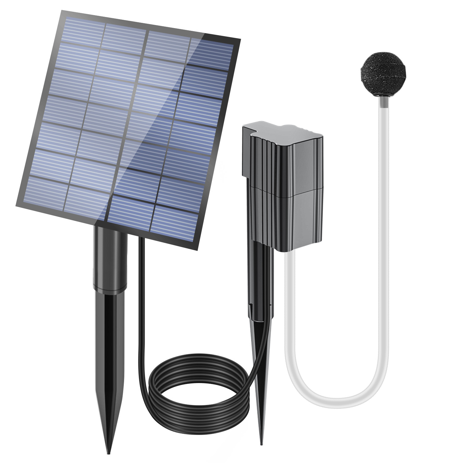 Solar Ground Stake Oxygen Pump / Solar-Powered Pond Aerator