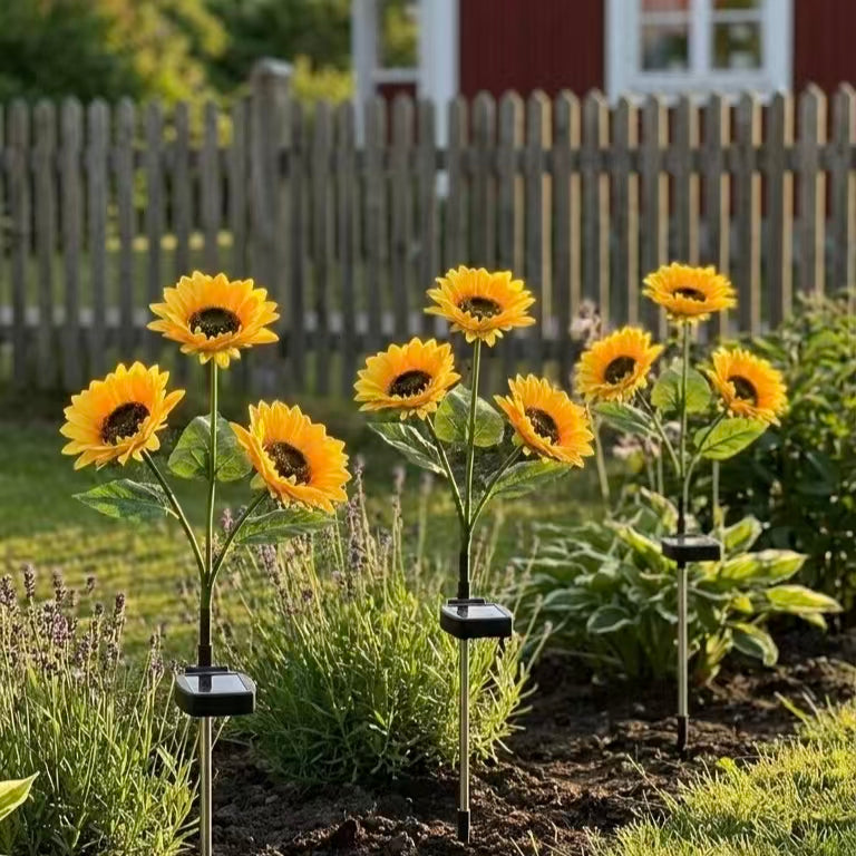 🌻 Solar-Powered Sunflower Garden Light – Looks Like a Real Sunflower