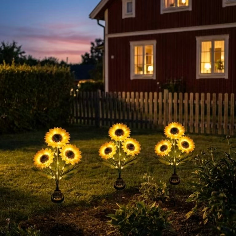 🌻 Solar-Powered Sunflower Garden Light – Looks Like a Real Sunflower