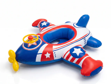 Inflatable Airplane-Shaped Swim Ring for Children