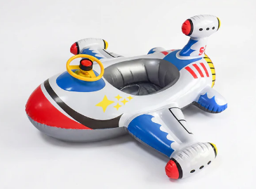 Inflatable Airplane-Shaped Swim Ring for Children