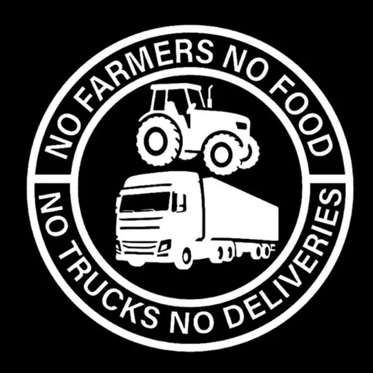 "No Farmers, No Food" Vinyl Stickers: Buy 2 Get 2 FREE!