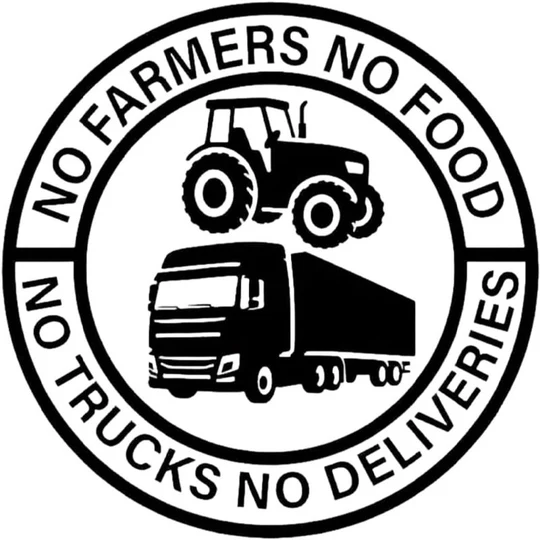 "No Farmers, No Food" Vinyl Stickers: Buy 2 Get 2 FREE!
