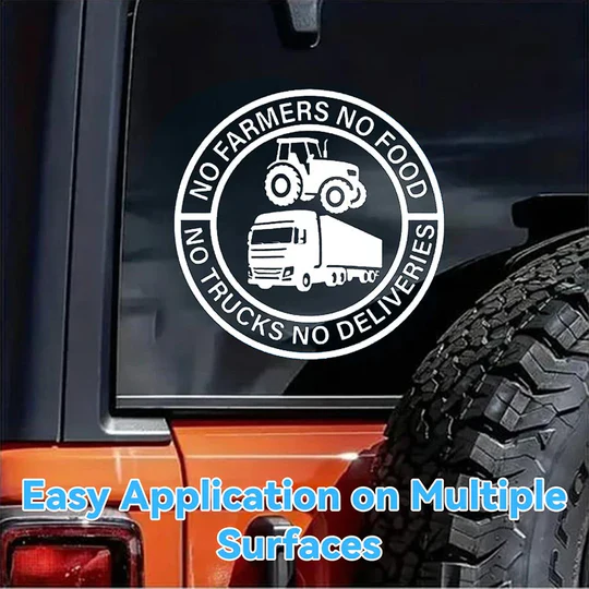 "No Farmers, No Food" Vinyl Stickers: Buy 2 Get 2 FREE!