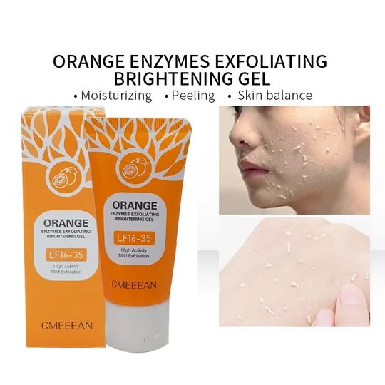 🍊 Limited Time Offer: Buy 1 Get 1 Free! Orange Exfoliating Gel – Gently Removes Dead Skin Cells ✨