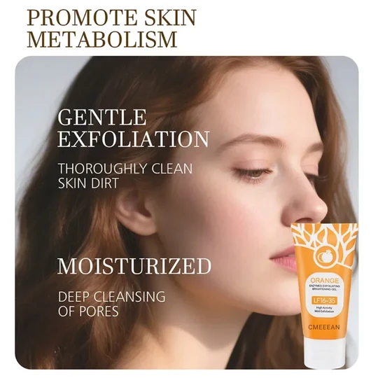 🍊 Limited Time Offer: Buy 1 Get 1 Free! Orange Exfoliating Gel – Gently Removes Dead Skin Cells ✨