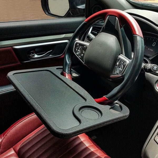 Double-Sided Car Steering Wheel Desk – Laptop Tray Table