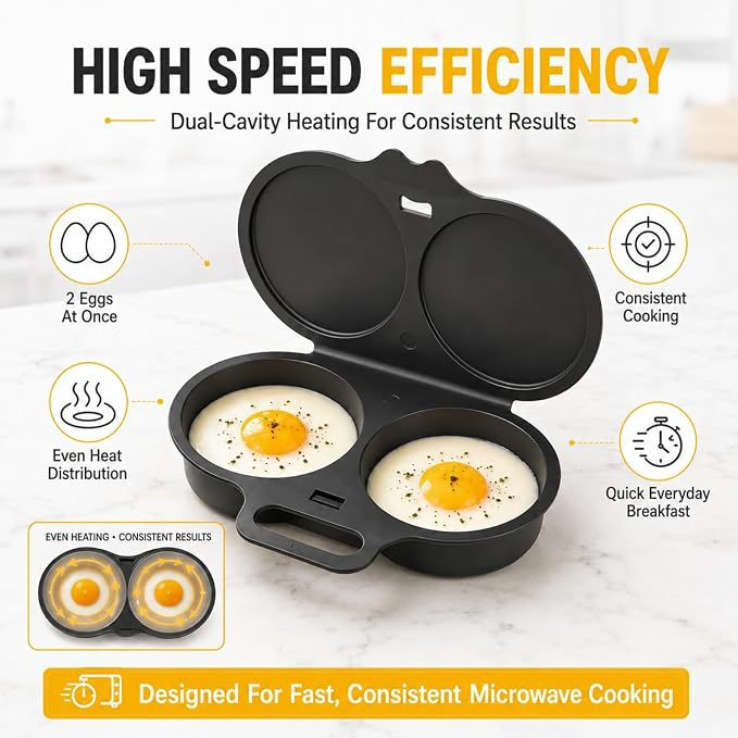 Microwave Egg Cooker with Splash-Proof Lid