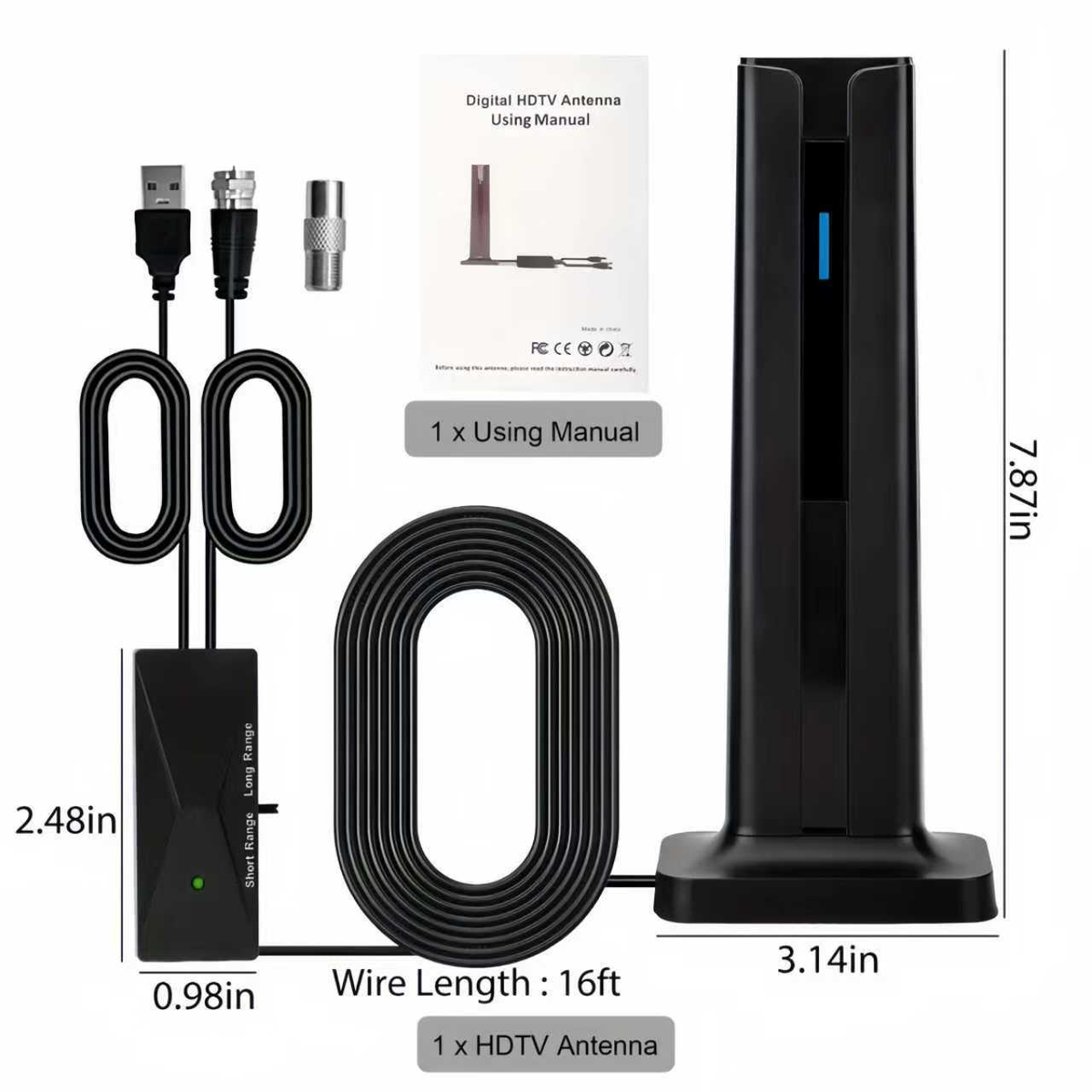 4K / 1080P Indoor HD TV Antenna