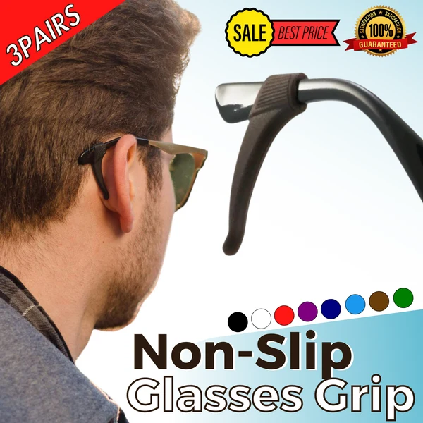 Anti-Slip Silicone Ear Hooks for Glasses – Eyeglass Temple Grips