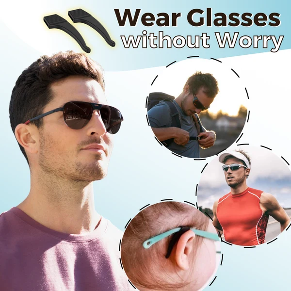 Anti-Slip Silicone Ear Hooks for Glasses – Eyeglass Temple Grips