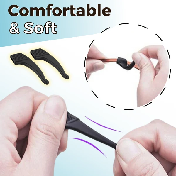 Anti-Slip Silicone Ear Hooks for Glasses – Eyeglass Temple Grips