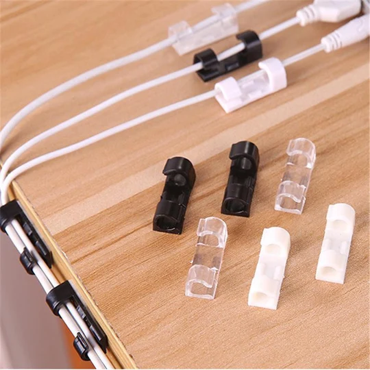 Self-Adhesive Cable Clips – Easy and Practical Cord Organizer for Desk and Home