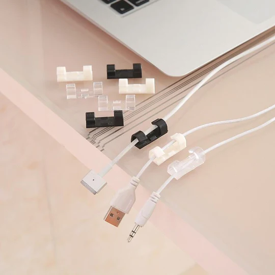 Self-Adhesive Cable Clips – Easy and Practical Cord Organizer for Desk and Home